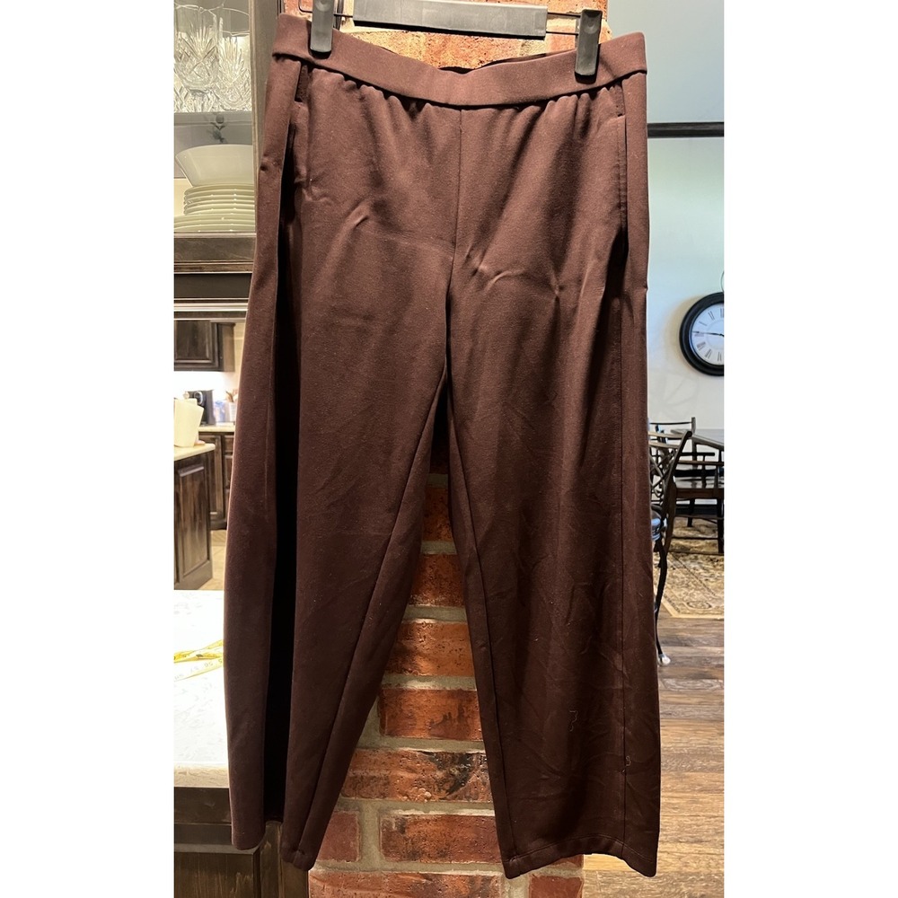Eileen Fisher Small Brown Tencel Stretch Capri Pants Casual Comfort